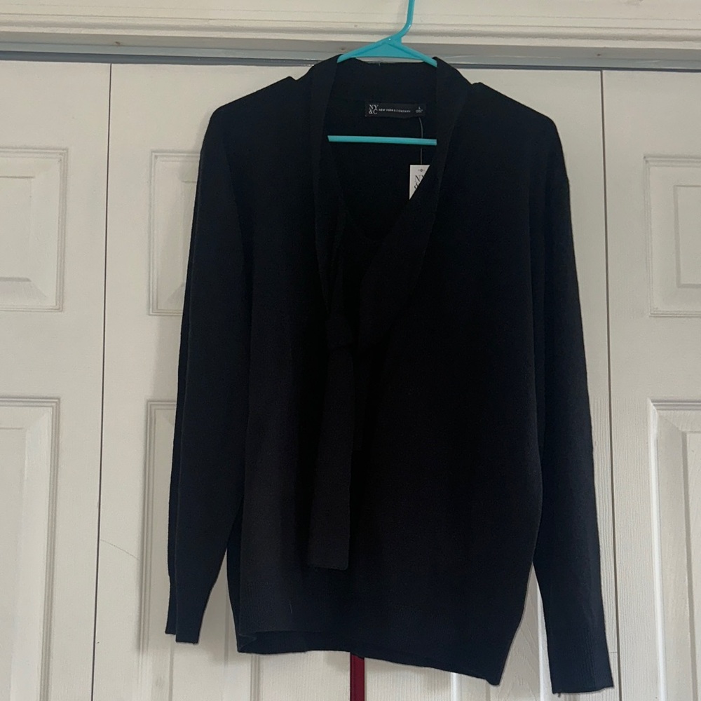 New York & Company Elegant Black Turtleneck Sweater
